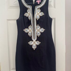 Elegant Black Embroidered Dress